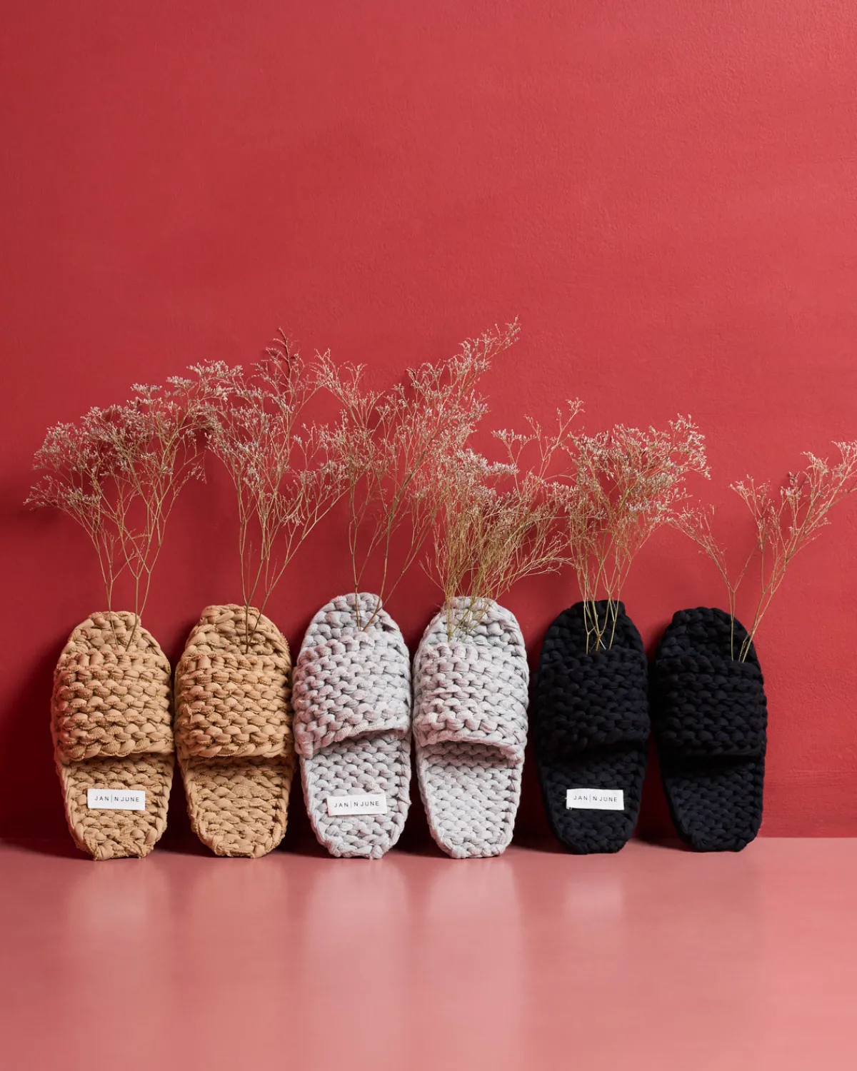 Discount JAN 'N JUNE KNIT SLIPPERS BERLINETTE GREY