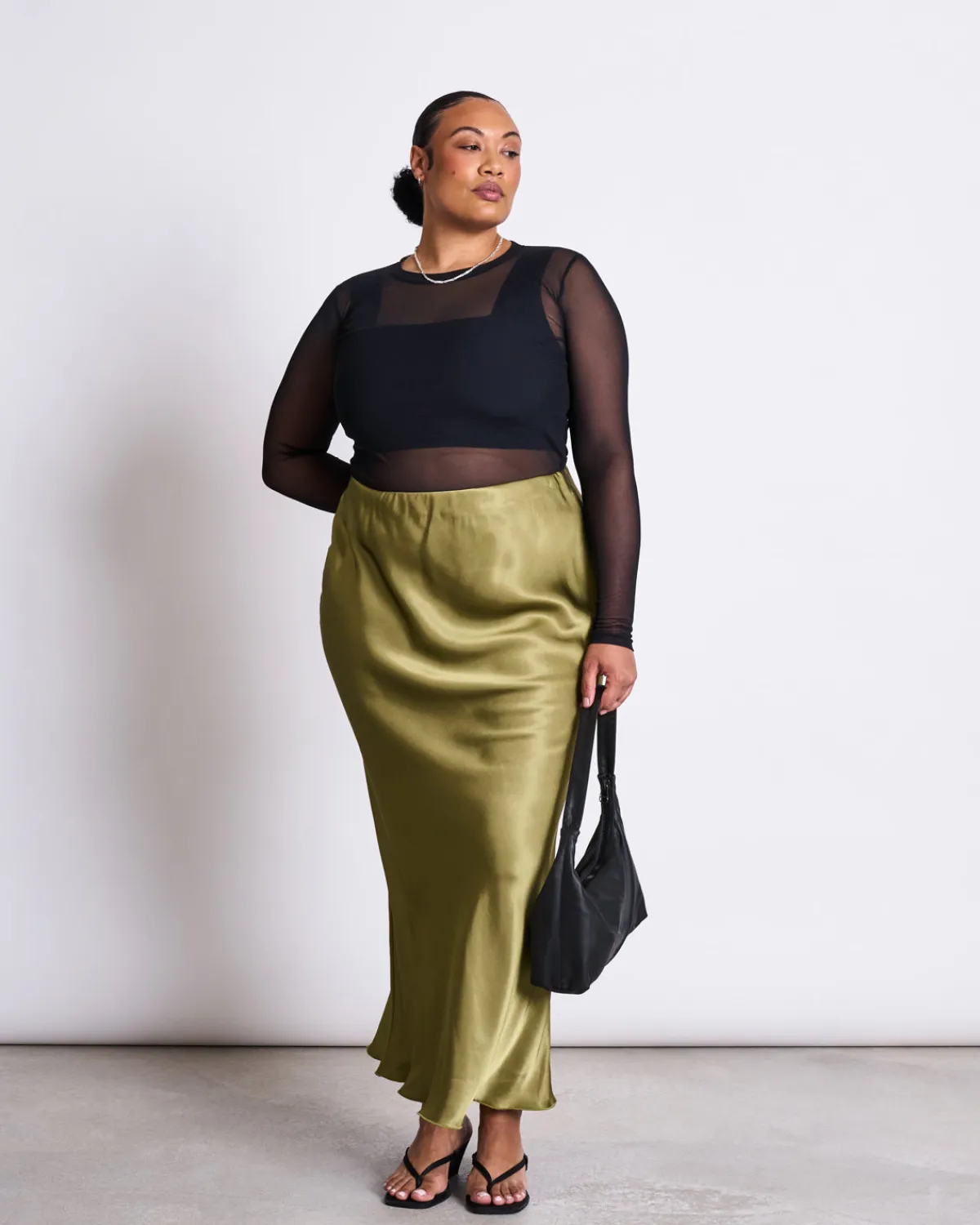 Sale JAN 'N JUNE MAXI SKIRT SERIN WOODY OLIVE