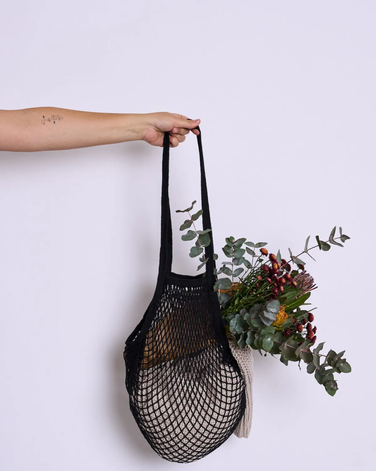 New JAN 'N JUNE NET BAG TURTLE BAG BLACK