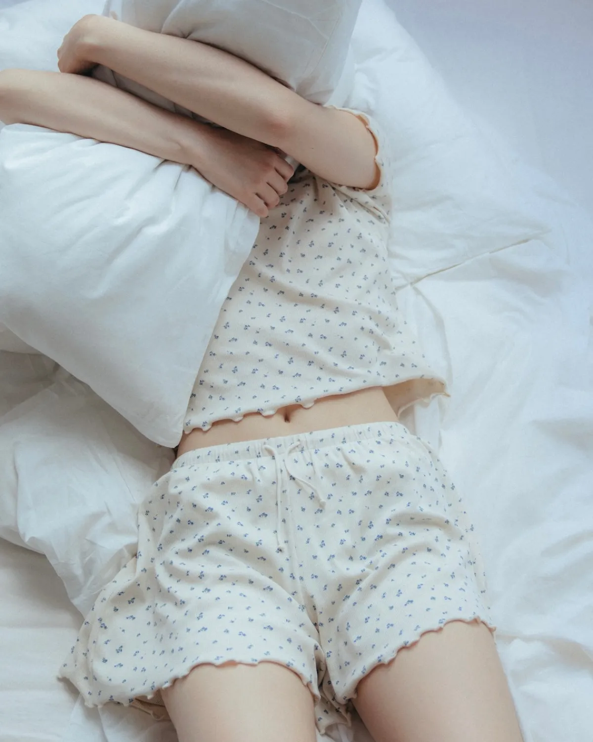 Hot JAN 'N JUNE RIBBED PYJAMA SHORTS BLOSSOM GOTS