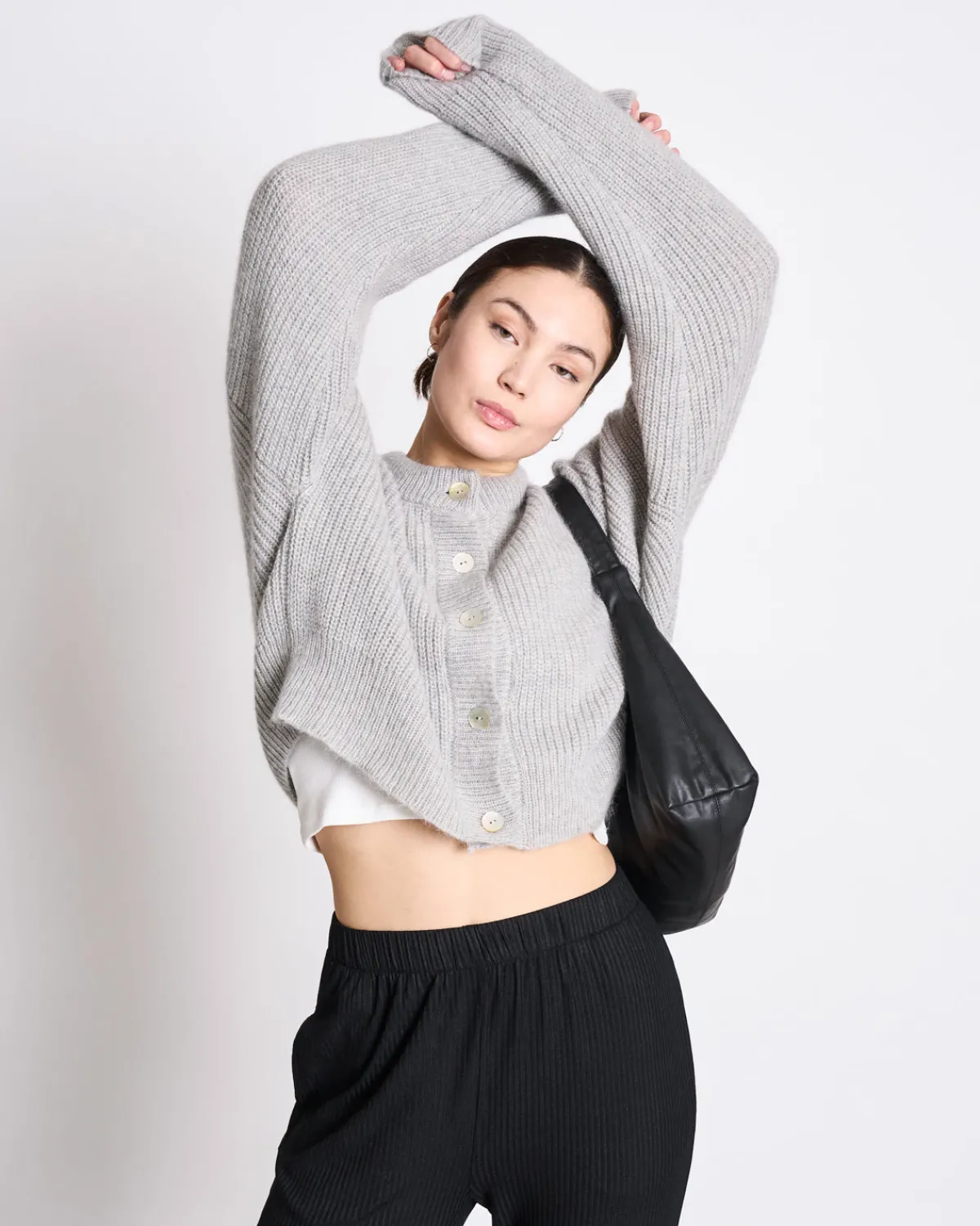 Outlet JAN 'N JUNE WOOLY CARDIGAN BENI LIGHT GREY