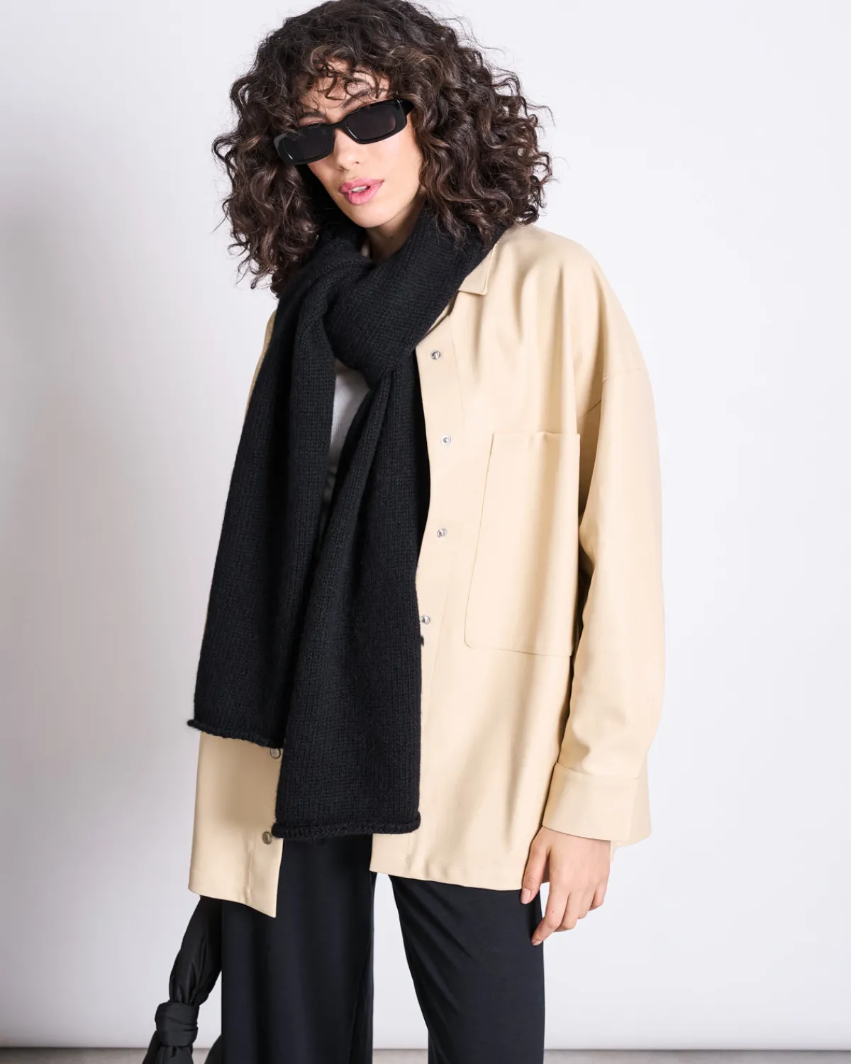 Online JAN 'N JUNE WOOLY KNIT SCARF AVAK BLACK